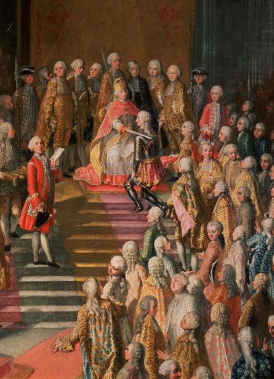 The Investiture of Joseph II, Emperor of Germany in Frankfurt Cathedral, 1764 (detail) by Martin II Mytens or Meytens